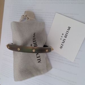 Green Lucite Bangle by Alexis Bittar